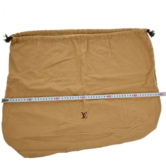 LOUIS VUITTON Logo 10 Set Dust Bag Drawstring Canvas Cotton Beige Brown - Picture 11 of 16